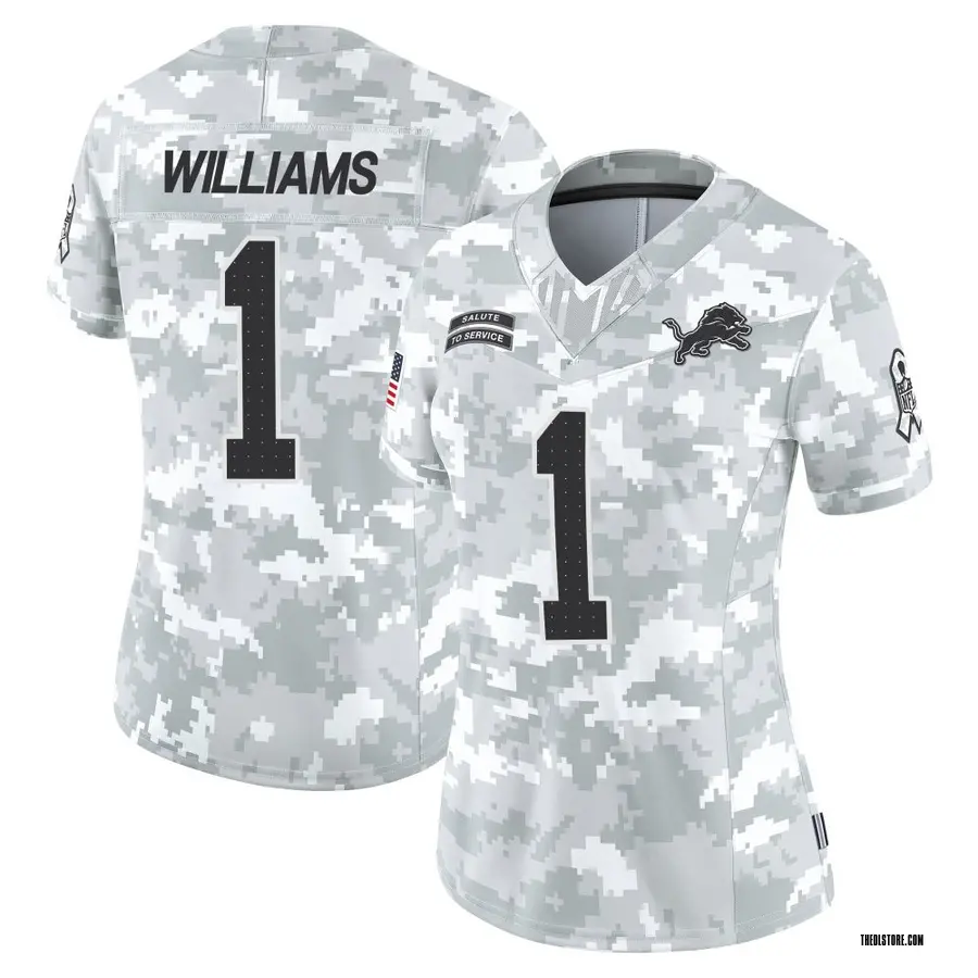 Arctic Camo Women's Jameson Williams Detroit Lions Limited 2024 Salute to Service Jersey