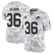 Arctic Camo Youth Chuck Clark Detroit Lions Limited 2024 Salute to Service Jersey