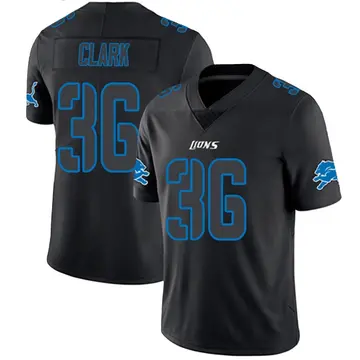 Black Impact Men's Chuck Clark Detroit Lions Limited Jersey