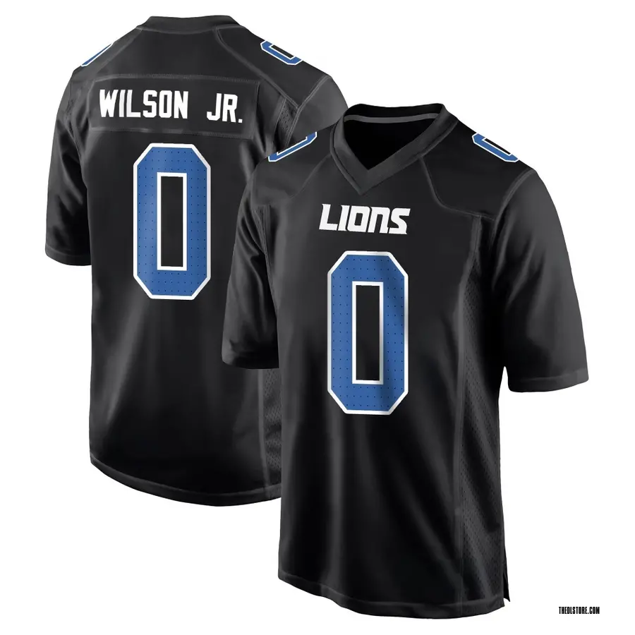 Black Men's Cedrick Wilson Jr. Detroit Lions Game Carbon Fashion Jersey