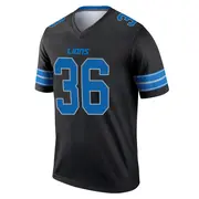 Black Men's Chuck Clark Detroit Lions Legend Jersey