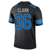 Black Men's Chuck Clark Detroit Lions Legend Jersey