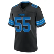 Black Men's Derrick Barnes Detroit Lions Game Alternate 2nd Jersey