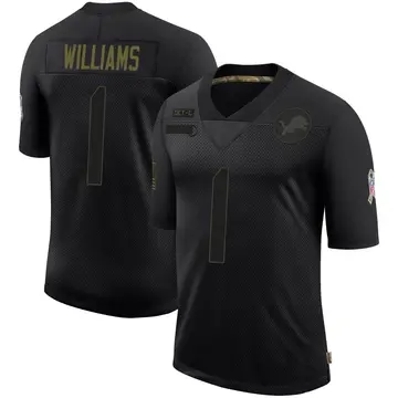 Black Men's Jameson Williams Detroit Lions Limited 2020 Salute To Service Jersey
