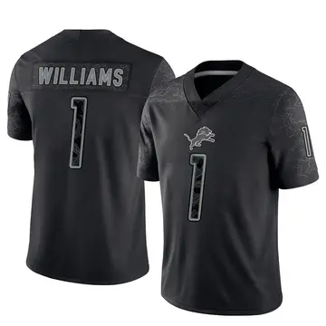 Black Men's Jameson Williams Detroit Lions Limited Reflective Jersey