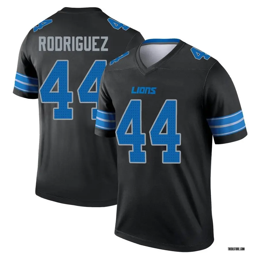 Black Men's Malcolm Rodriguez Detroit Lions Legend Jersey