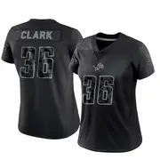 Black Women's Chuck Clark Detroit Lions Limited Reflective Jersey