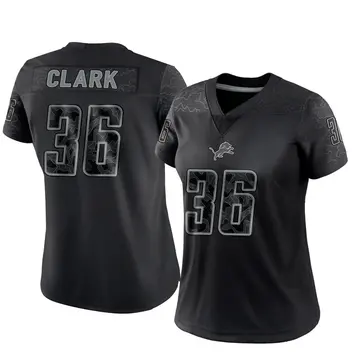 Black Women's Chuck Clark Detroit Lions Limited Reflective Jersey