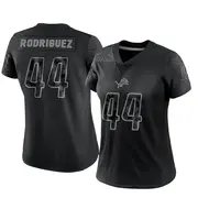 Black Women's Malcolm Rodriguez Detroit Lions Limited Reflective Jersey