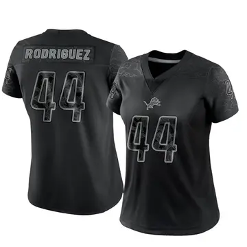 Black Women's Malcolm Rodriguez Detroit Lions Limited Reflective Jersey
