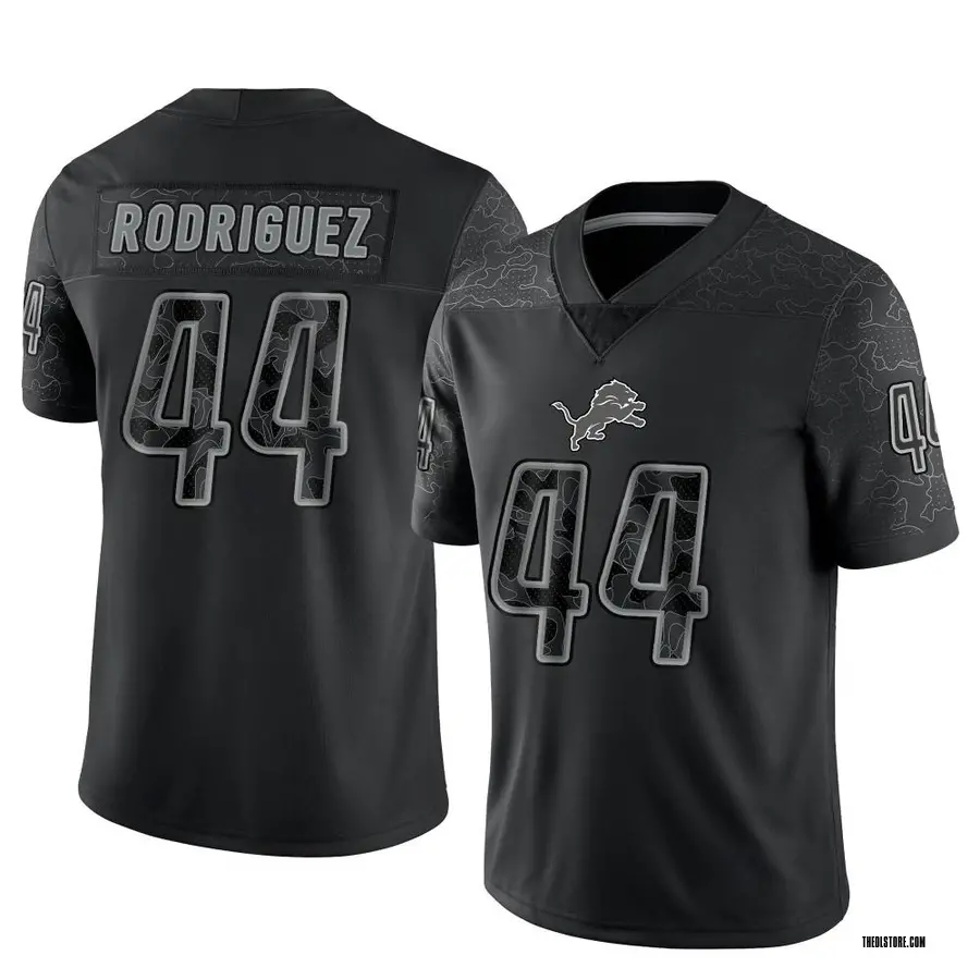 Black Youth Malcolm Rodriguez Detroit Lions Limited Reflective Jersey