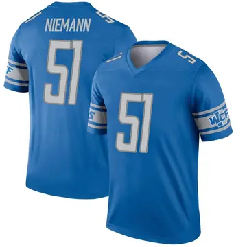 Blue Men's Ben Niemann Detroit Lions Legend Jersey