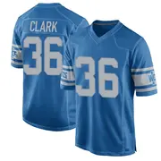 Blue Men's Chuck Clark Detroit Lions Game Throwback Vapor Untouchable Jersey