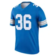 Blue Men's Chuck Clark Detroit Lions Legend 2nd Jersey