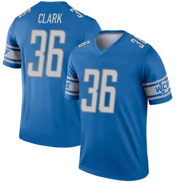 Blue Men's Chuck Clark Detroit Lions Legend Jersey