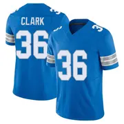 Blue Men's Chuck Clark Detroit Lions Limited Vapor F.U.S.E. 2nd Jersey