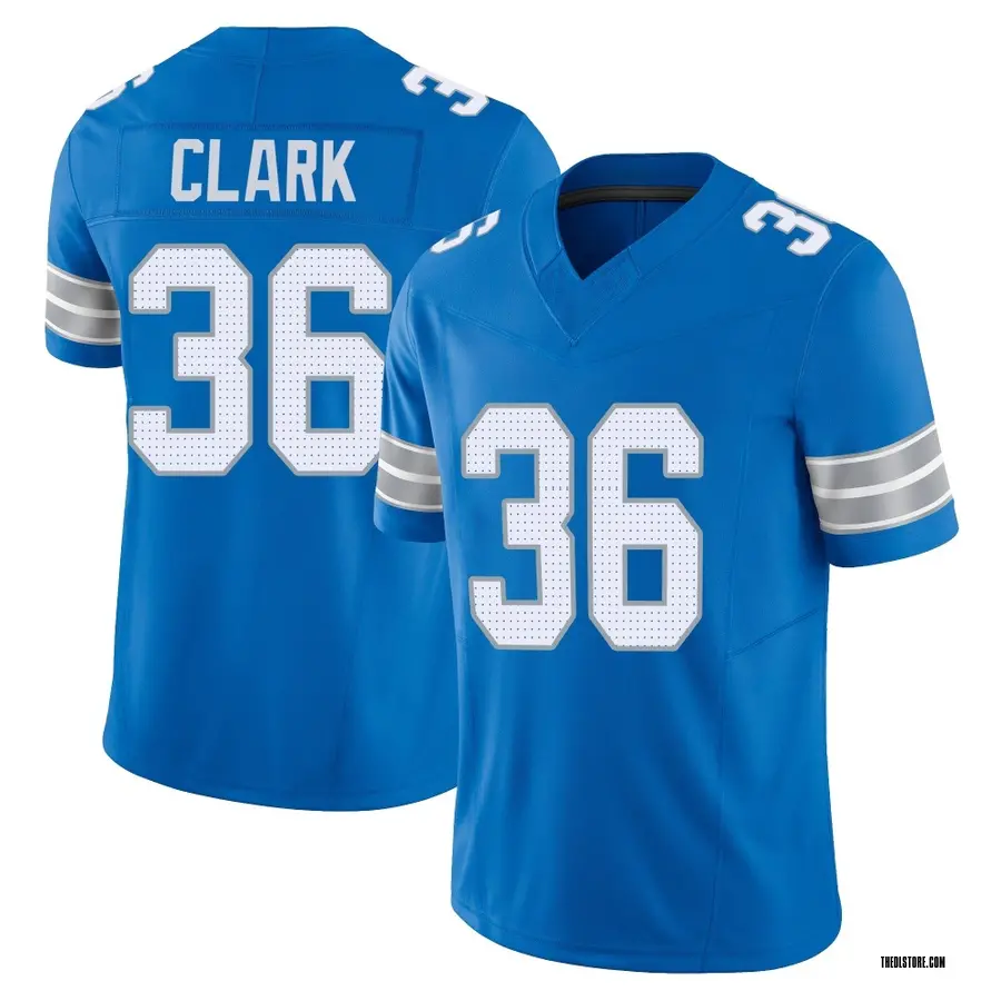 Blue Men's Chuck Clark Detroit Lions Limited Vapor F.U.S.E. 2nd Jersey