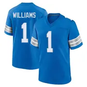 Blue Men's Jameson Williams Detroit Lions Game 2nd Jersey