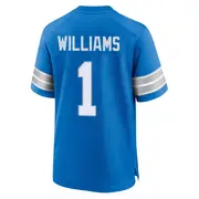 Blue Men's Jameson Williams Detroit Lions Game 2nd Jersey