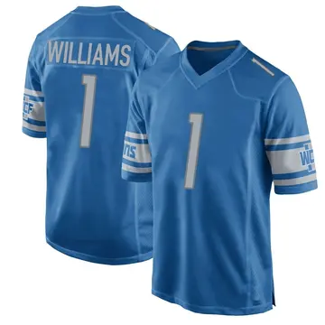 Blue Men's Jameson Williams Detroit Lions Game Team Color Jersey