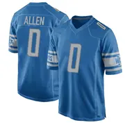 Blue Men's Kyle Allen Detroit Lions Game Team Color Jersey