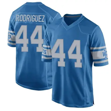 Blue Men's Malcolm Rodriguez Detroit Lions Game Throwback Vapor Untouchable Jersey