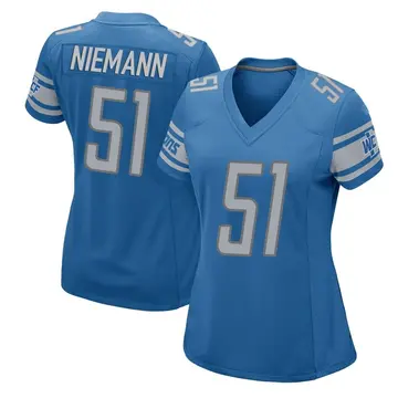 Blue Women's Ben Niemann Detroit Lions Game Team Color Jersey