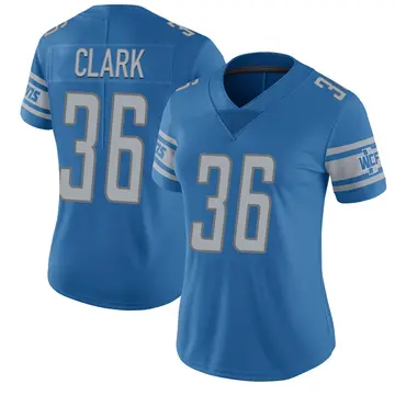 Blue Women's Chuck Clark Detroit Lions Limited Team Color Vapor Untouchable Jersey