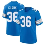 Blue Youth Chuck Clark Detroit Lions Game 2nd Jersey