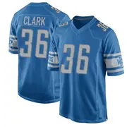 Blue Youth Chuck Clark Detroit Lions Game Team Color Jersey