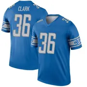Blue Youth Chuck Clark Detroit Lions Legend Jersey