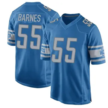Blue Youth Derrick Barnes Detroit Lions Game Team Color Jersey