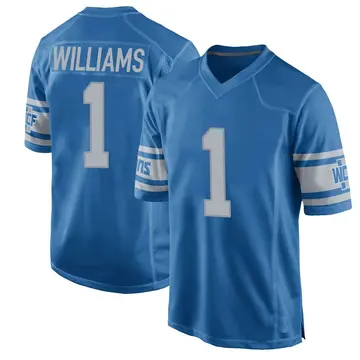 Blue Youth Jameson Williams Detroit Lions Game Throwback Vapor Untouchable Jersey