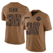 Brown Men's Chuck Clark Detroit Lions Limited 2023 Salute To Service Jersey