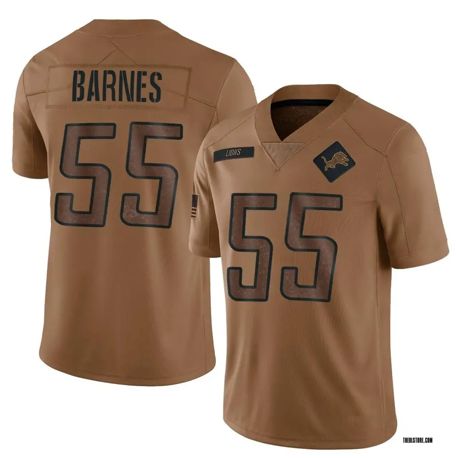 Brown Youth Derrick Barnes Detroit Lions Limited 2023 Salute To Service Jersey