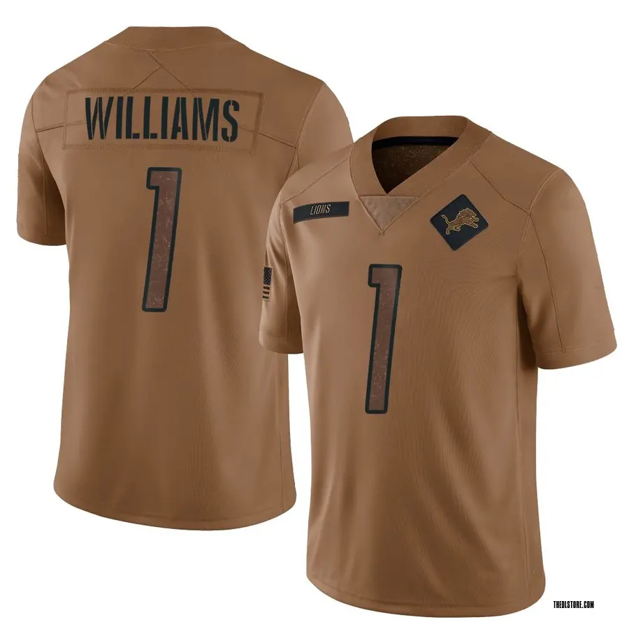 Brown Youth Jameson Williams Detroit Lions Limited 2023 Salute To Service Jersey