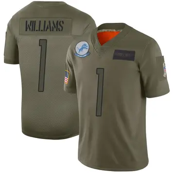 Camo Men's Jameson Williams Detroit Lions Limited 2019 Salute to Service Jersey