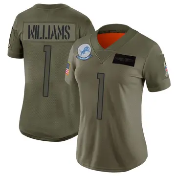 Camo Women's Jameson Williams Detroit Lions Limited 2019 Salute to Service Jersey
