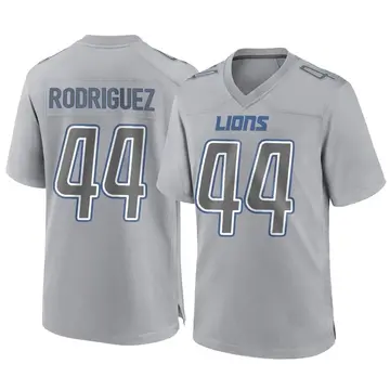 Gray Men's Malcolm Rodriguez Detroit Lions Game Atmosphere Fashion Jersey