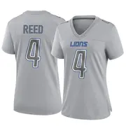 Gray Women's D.J. Reed Detroit Lions Game Atmosphere Fashion Jersey
