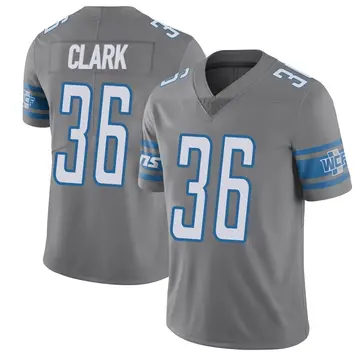 Men's Chuck Clark Detroit Lions Limited Color Rush Steel Vapor Untouchable Jersey