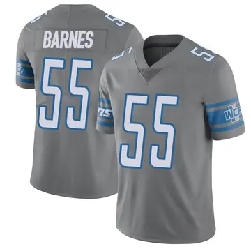 Men's Derrick Barnes Detroit Lions Limited Color Rush Steel Vapor Untouchable Jersey