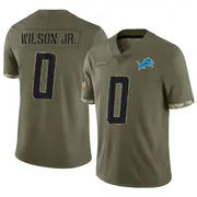 Olive Men's Cedrick Wilson Jr. Detroit Lions Limited 2022 Salute To Service Jersey