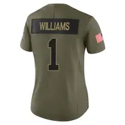 Olive Women's Jameson Williams Detroit Lions Limited 2025 Salute to Service Jersey