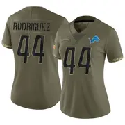 Olive Women's Malcolm Rodriguez Detroit Lions Limited 2022 Salute To Service Jersey