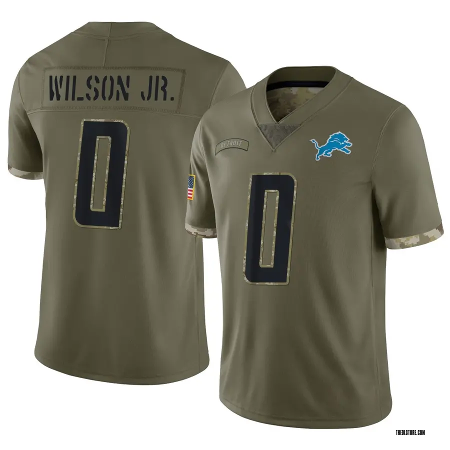 Olive Youth Cedrick Wilson Jr. Detroit Lions Limited 2022 Salute To Service Jersey