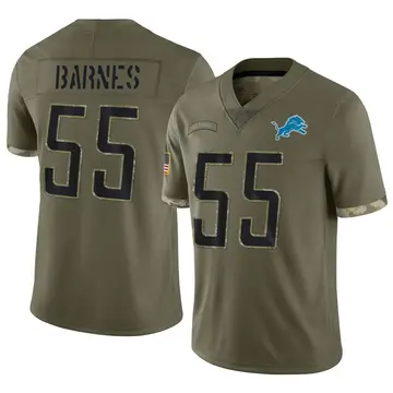 Olive Youth Derrick Barnes Detroit Lions Limited 2022 Salute To Service Jersey