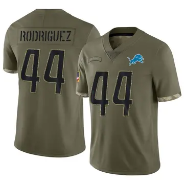 Olive Youth Malcolm Rodriguez Detroit Lions Limited 2022 Salute To Service Jersey