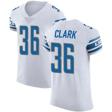 White Men's Chuck Clark Detroit Lions Elite Vapor Untouchable Jersey