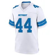 White Men's Malcolm Rodriguez Detroit Lions Game 2nd Jersey
